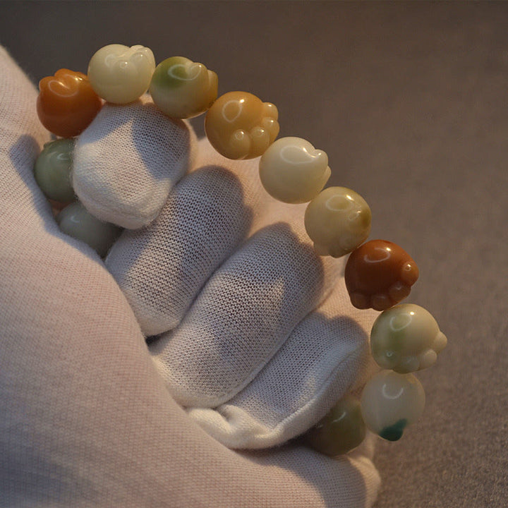 Braccialetto di armonia calma e carina con zampa di gatto, semi di Bodhi multistrato Buddha Stones - image 8