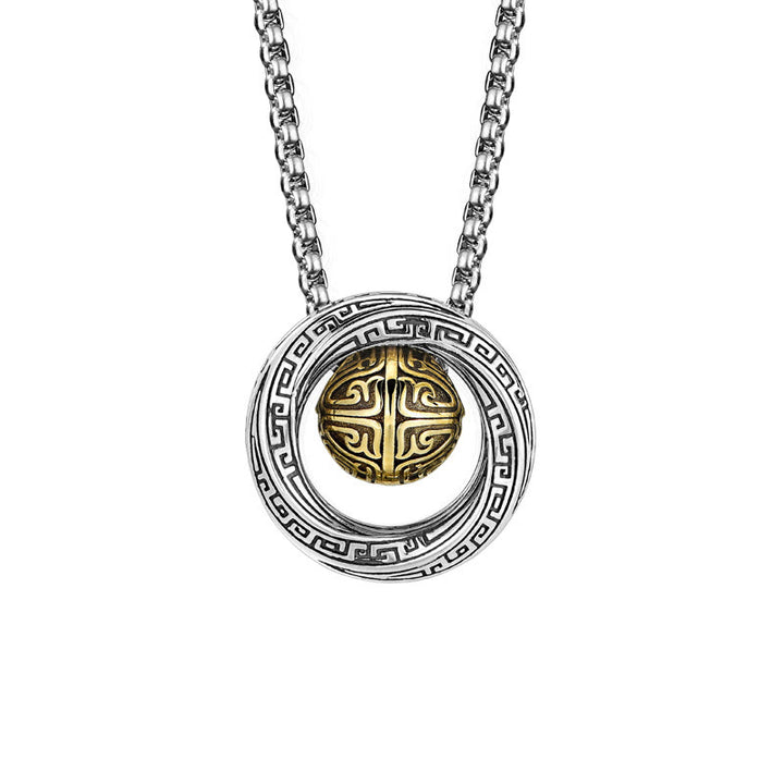 Collana con ciondolo in rame con perline portafortuna Mobius , Buddha Stones, ricchezza