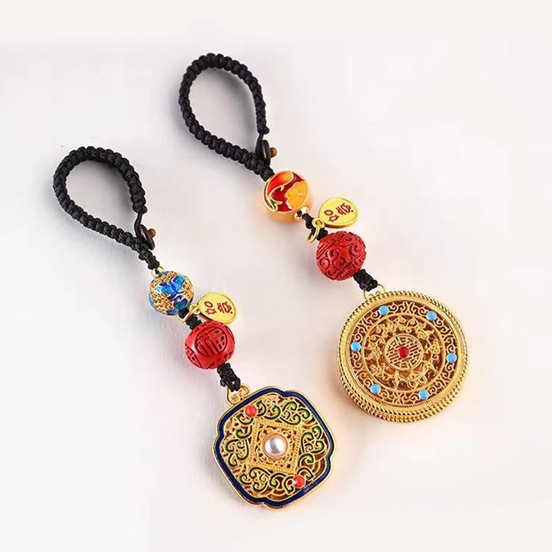 Portachiavi con ciondolo a forma Buddha Stones Fu Character Blessing Ruyi - image 19