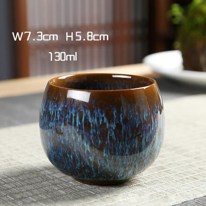 Buddha Stones Tazza da tè in ceramica multicolore Tazza da tè Ocean Wave