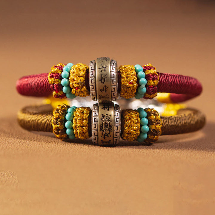 Bracciale intrecciato con amuleto Buddha Stones fatto a mano con nodo di King Kong, protezione dalla fortuna - image 13