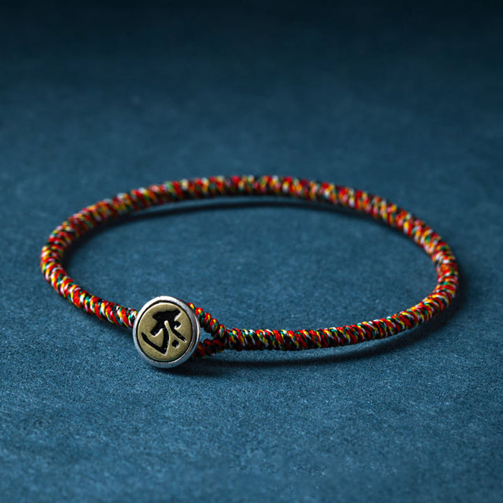 Braccialetto decorativo Buddha Stones, realizzato a mano in argento sterling 925, con motivo zodiacale cinese e corda colorata, protezione. - image 9