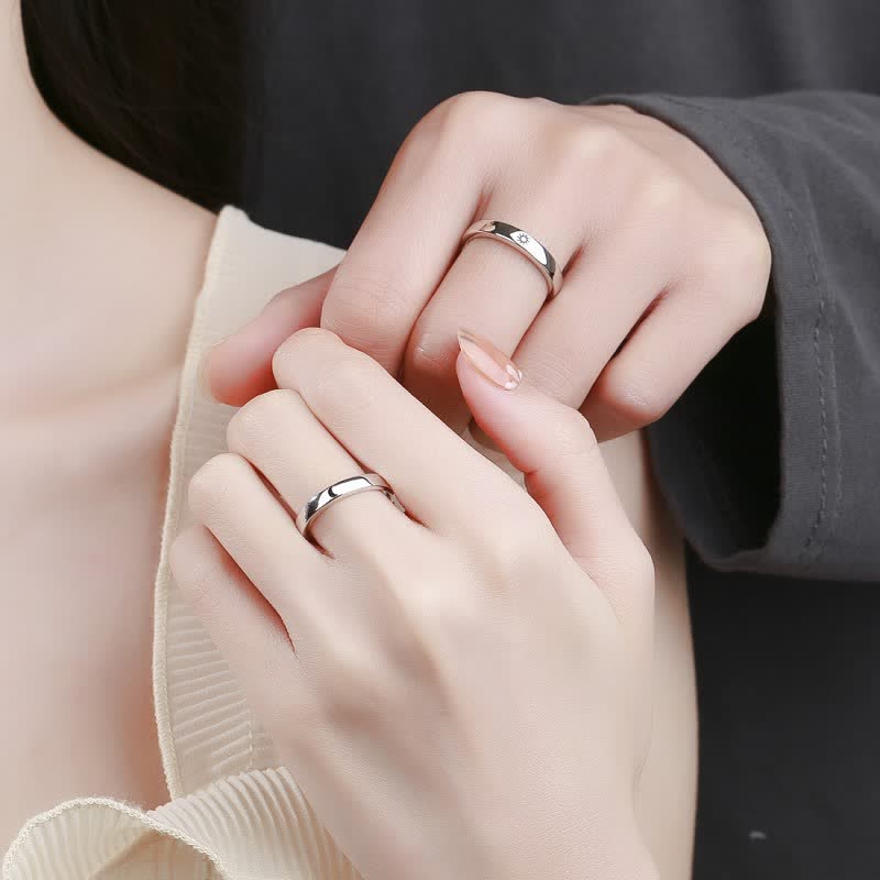 Anello regolabile per coppia con protezione sole e luna in argento sterling 925 Buddha Stones - image 2