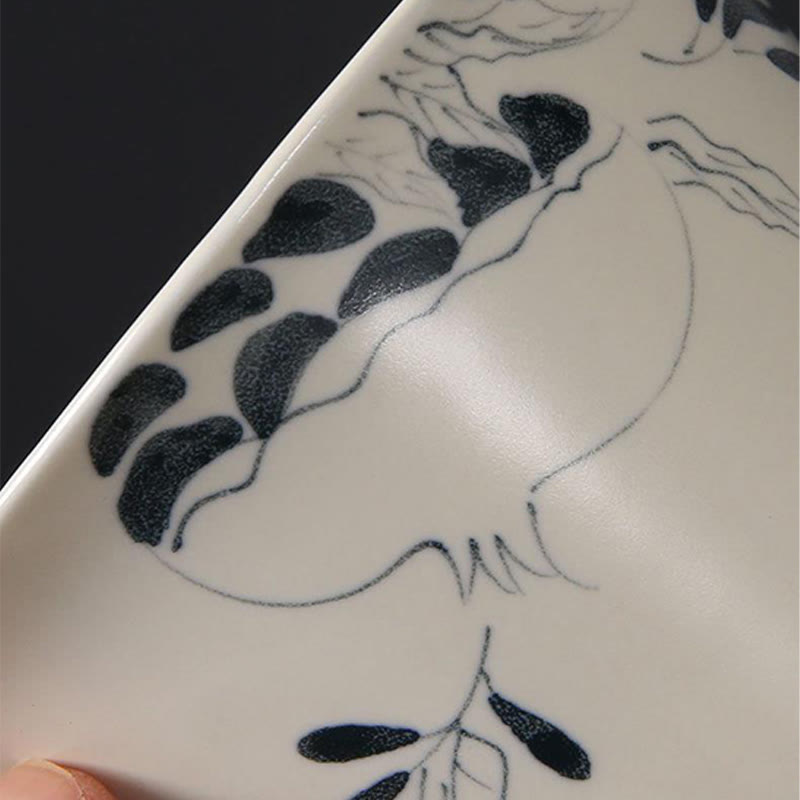 Buddha Stones dipinto a mano melograno ibisco pino loto ceramica gaiwan sancai tazza da tè kung fu tazza da tè e piattino con coperchio
