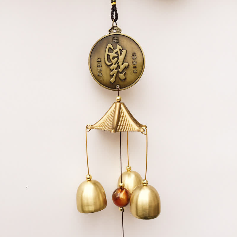 Buddha Stones Benedizione Lettera Elefante Bagua Moneta di Buon Auspicio Appeso al Muro Campanello Campana Decorazione per la Casa Fatta a Mano - image 2