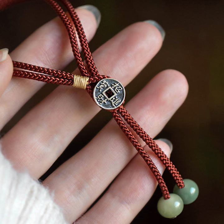 Braccialetto intrecciato rosso in argento sterling 925 con Buddha Stones e semi di Bodhi ciano, fatto a mano, per la protezione. - image 16
