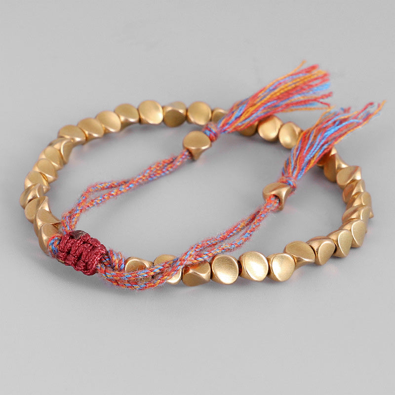 Braccialetto portafortuna con perline di rame tibetano Buddha Stones - image 3
