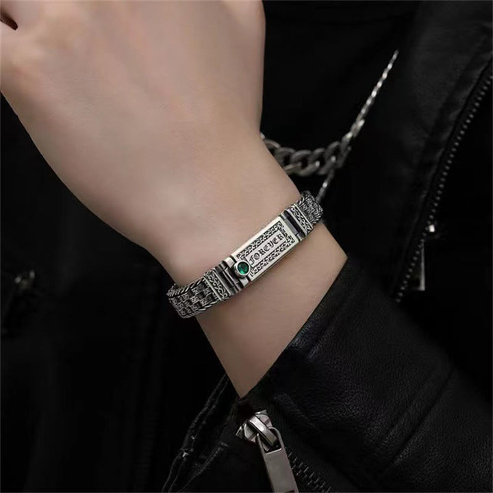 Buddha Stones Tibetano Om Mani Padme Hum Dinastia Tang Fiore Design Rame Catena Bracciale Pace