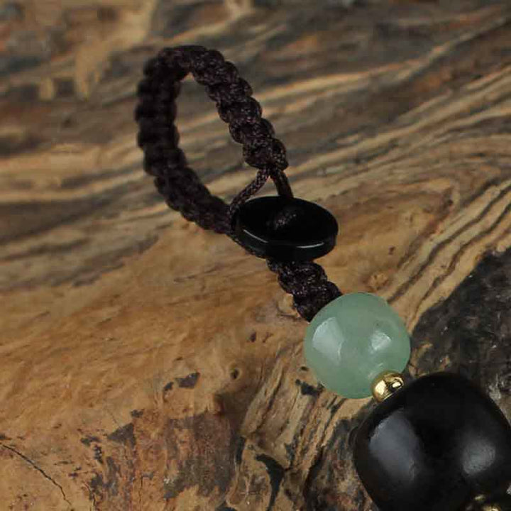 Buddha Stones PiXiu Jade Peace Buckle Abbondanza Ricchezza Portachiavi