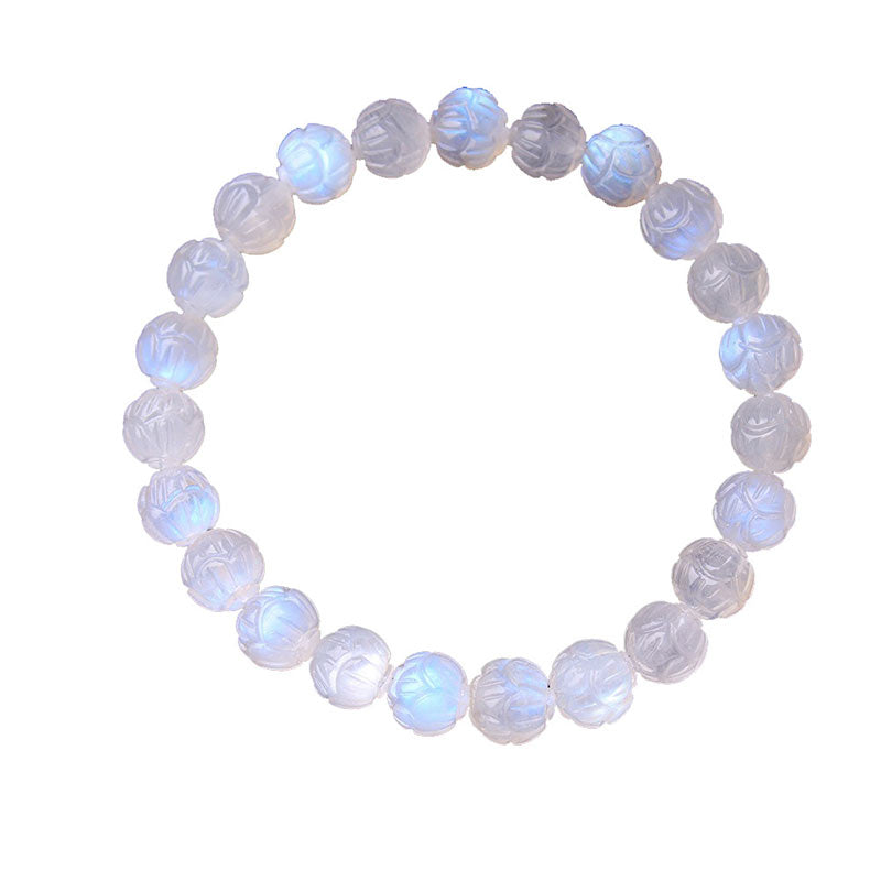Bracciale Buddha Stones Natural Moonstone Lotus Love - image 14