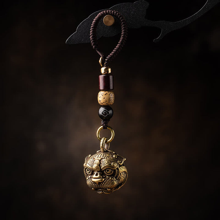 Portachiavi in rame con pietre Buddha Stones PiXiu Wealth