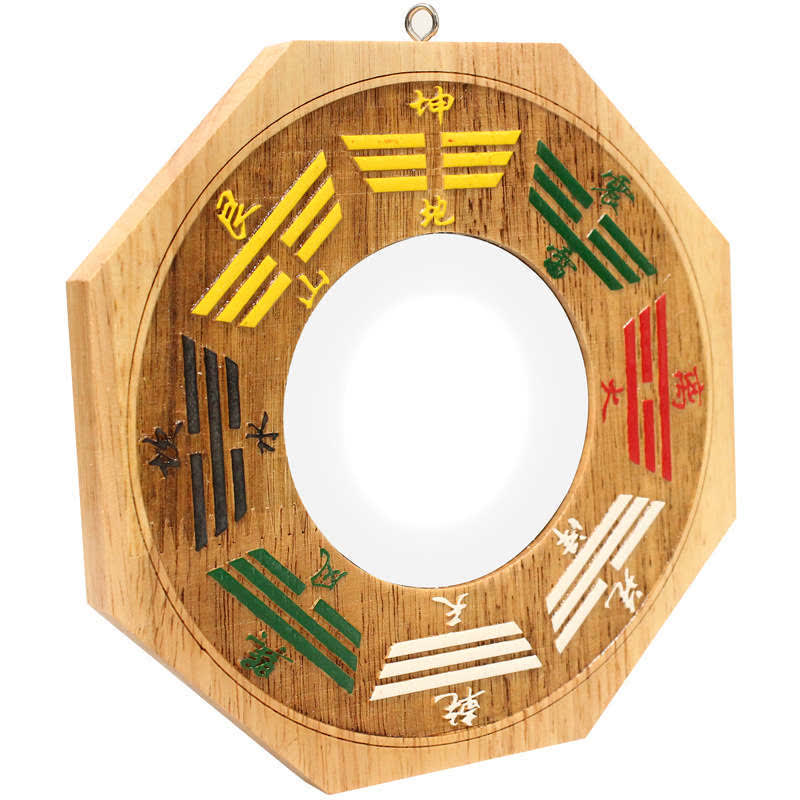 Feng Shui Bagua Mappa Peach Wood Balance Energy Map Specchio - image 5