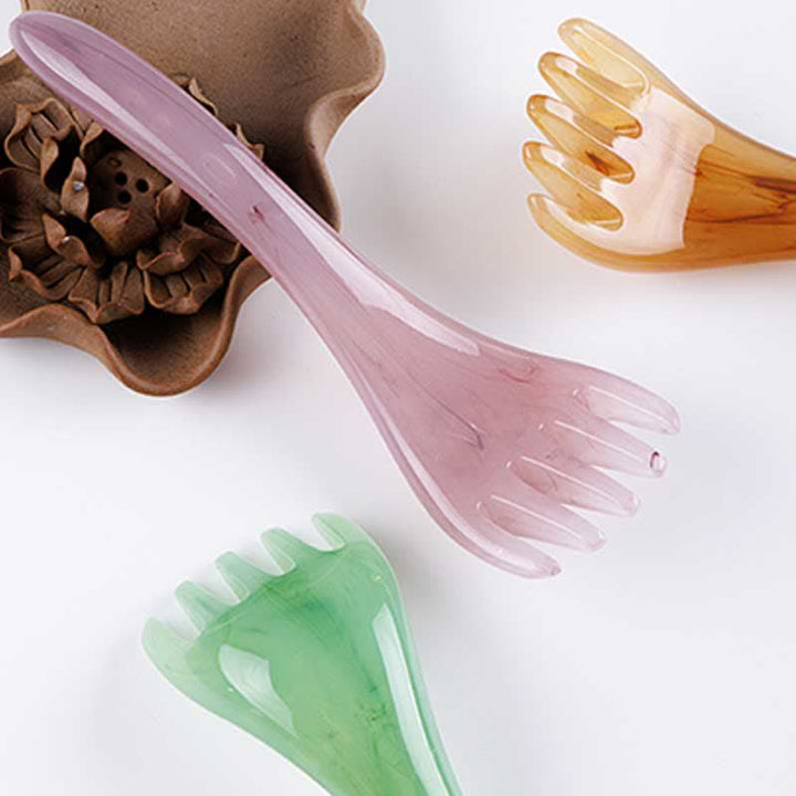 Set di pettini per massaggi Gua Sha in resina