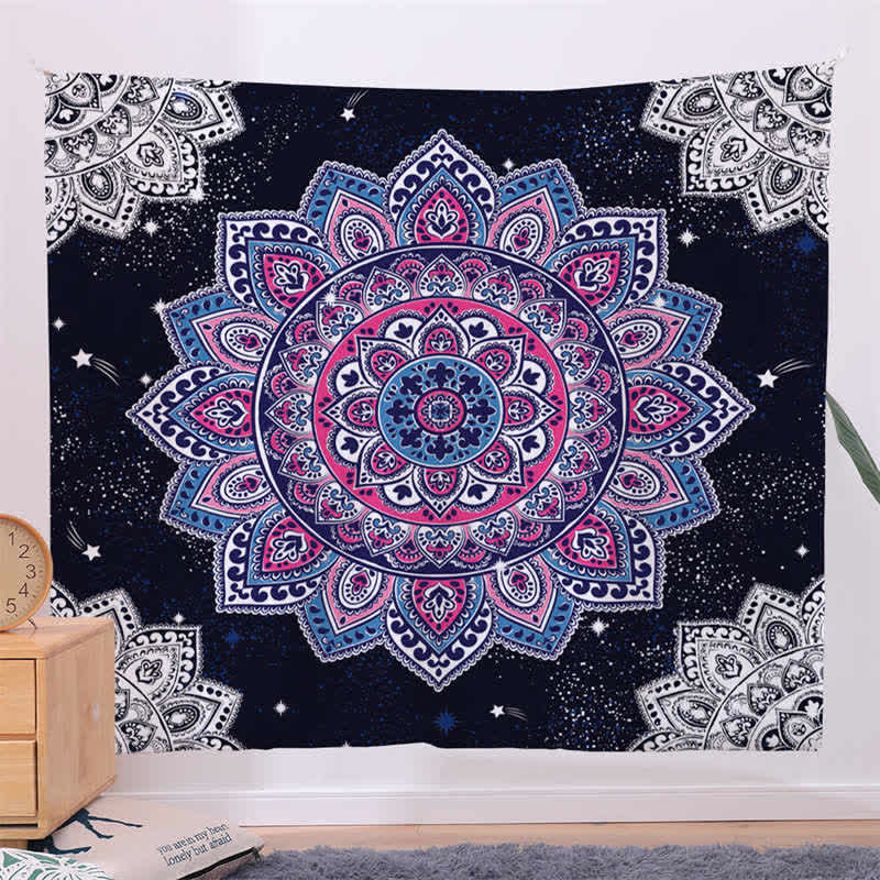 Arazzo da parete con motivo mandala bohémien, decorazione da parete, creatività, casa, soggiorno