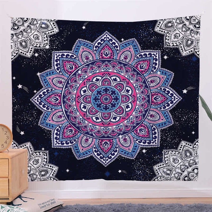 Arazzo da parete con motivo mandala bohémien, decorazione da parete, creatività, casa, soggiorno