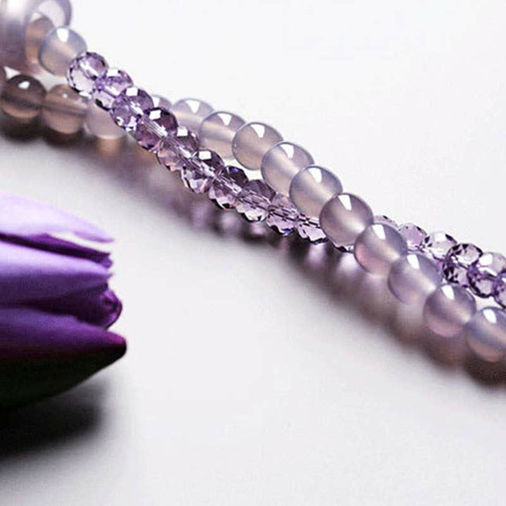 Braccialetto di guarigione con cristallo di ametista naturale e meditazione - image 18