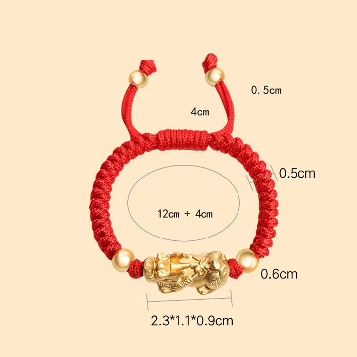 Buddha Stones per bambini in argento sterling 999 PiXiu Wealth King Kong Knot String Braided Kids - image 8