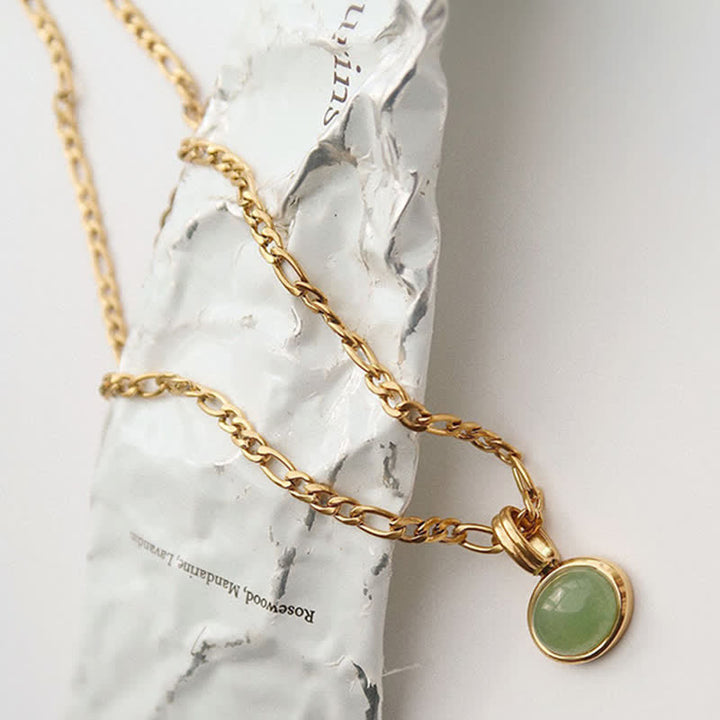 Collana con ciondolo in acciaio al titanio con resistenza turchese ovale