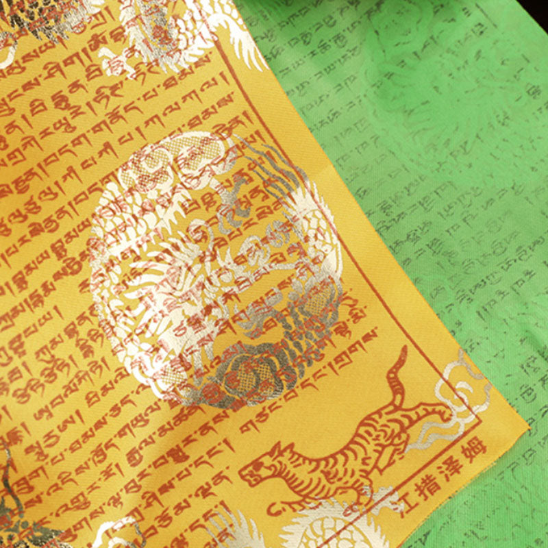 Bandiere di preghiera tibetane a 5 colori con motivo drago e cavallo del vento, per esterni, 20 pezzi. - image 11