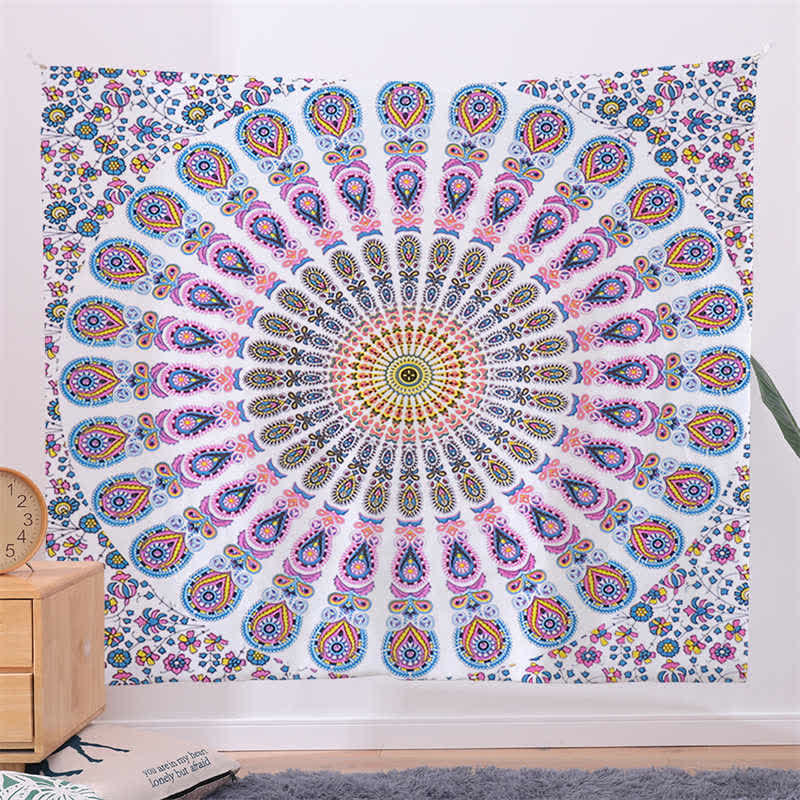 Arazzo da parete con motivo mandala bohémien, decorazione da parete, creatività, casa, soggiorno