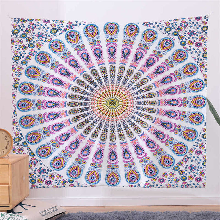 Arazzo da parete con motivo mandala bohémien, decorazione da parete, creatività, casa, soggiorno