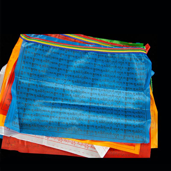 Bandiere di preghiera tibetane a 5 colori con simbolo del cavallo del vento, per esterni, 20 pezzi - image 9