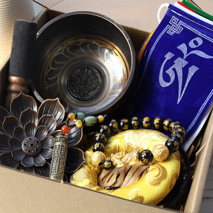 Pacchetto regalo in pietra di Buddha tibetano Om Mani Padme Hum - image 0