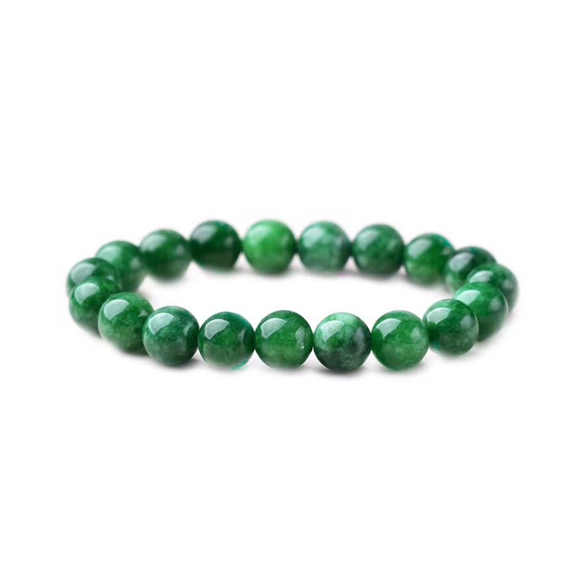 Braccialetto di perline di giada ciano Buddha Stones Calm Harmony