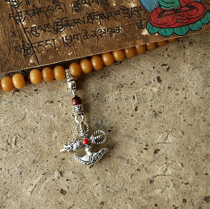 Bracciale di ricchezza Bagua Vajra Buddha Stones Tibet 108 perle di Mala Bodhi Seme