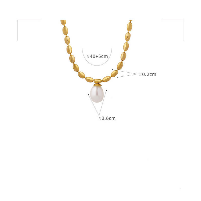 Collana con ciondolo di perle e perle della pace
