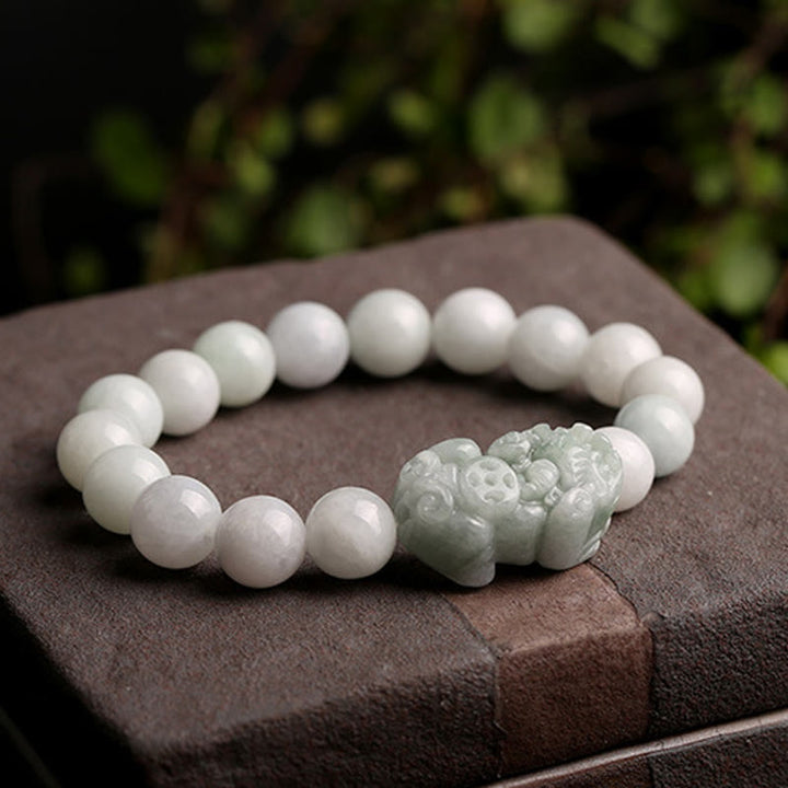 Buddha Stones Fengshui Ricchezza Prosperità Giada PiXiu Braccialetto della Fortuna - image 2