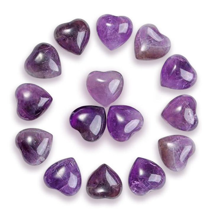 Decorazione d'amore in pietra naturale con occhio di tigre e ametista - Ametista*15 pezzi - image 0