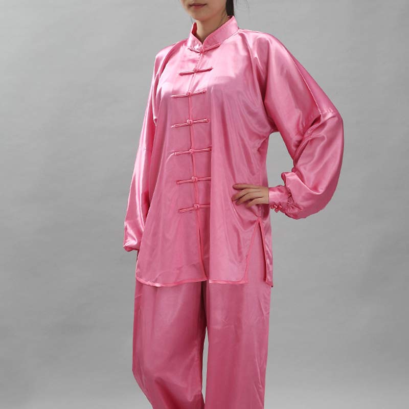 Buddha Stones Modello semplice Meditazione Preghiera Spirituale Zen Tai Chi Qigong Pratica Set di abbigliamento unisex - Rosa - XS- ADATTA A TAGLIA 13-14 ANNI (USA/ UK/AU/ EU) - image 20