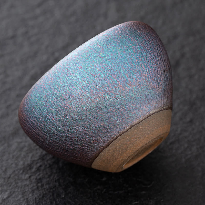 Buddha Stones Vintage Viola Arcobaleno Cinese Jianzhan Forno Cambiamento Tazza da Tè in Porcellana Tazza da Tè Kung Fu - image 3