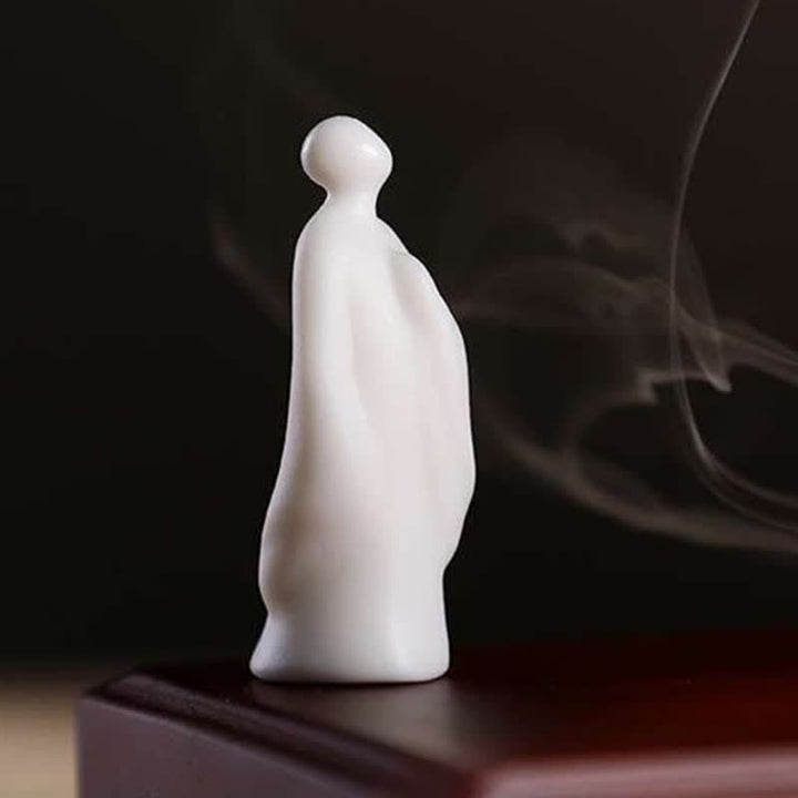 Decorazione bruciatore di incenso in ceramica con benedizione del loto tibetano