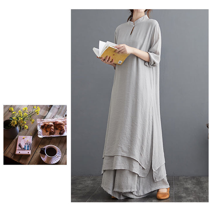 Set di abbigliamento da donna Buddha Stones dal motivo semplice per meditazione, preghiera, pratica spirituale Zen e yoga. - image 17