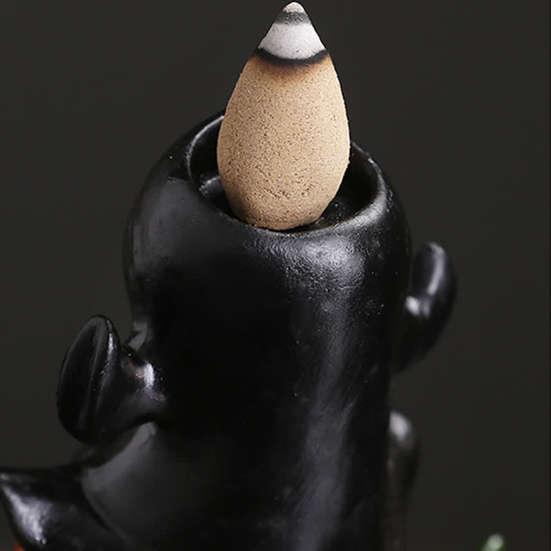 Zucche di Halloween, fantasma, resina, fontana di fumo a riflusso, bruciatore di incenso, decorazione