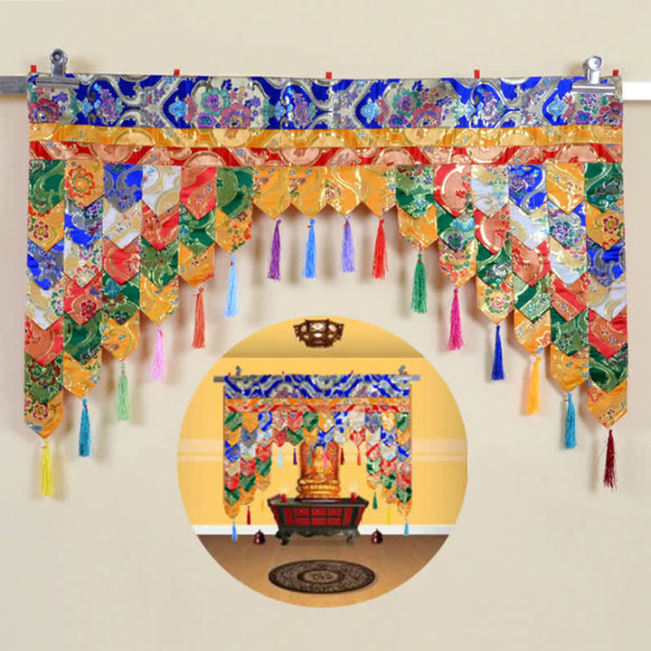 Tenda tibetana a cinque colori, tenda da preghiera, tenda da meditazione, tenda di guarigione