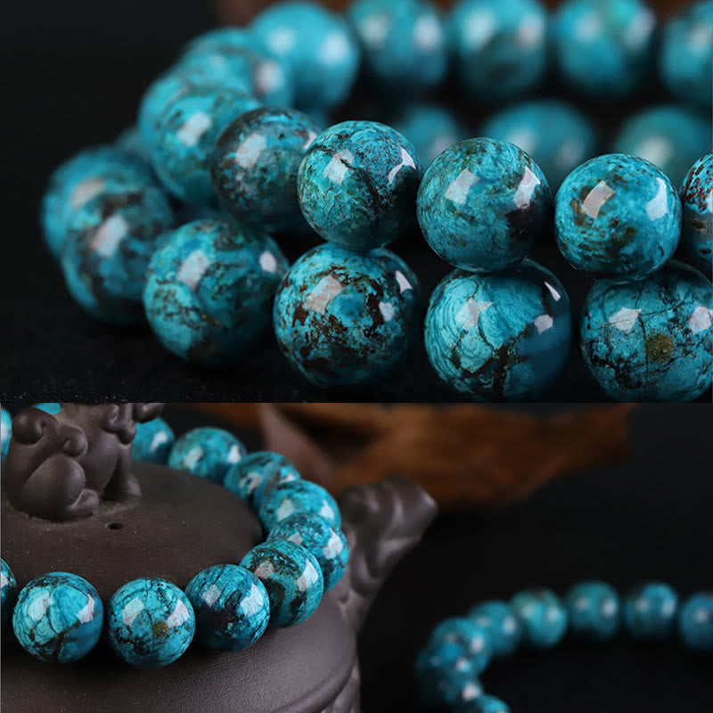 Buddha Stones Braccialetto naturale in pietra fenice forza coraggio