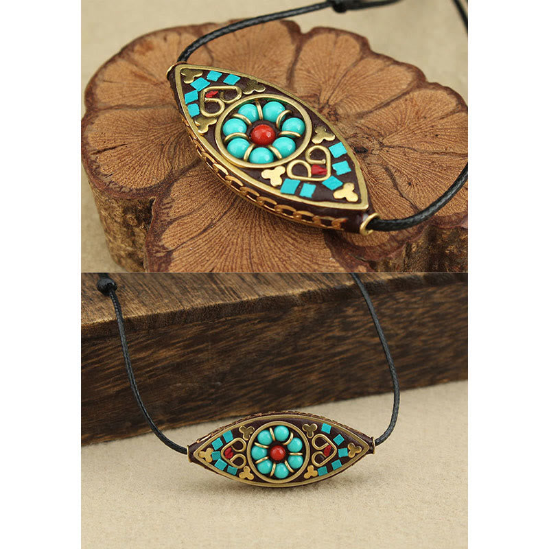 Buddha Stones con perline di turchese del Tibet, motivo marquise, protezione e forza - image 9