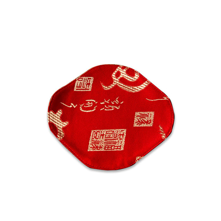 Buddha Stones Vintage Sea Wave Bamboo Plum Blossom Ricamato Tazza Sottobicchiere Tazza da Tè Kung Fu Tappetino da Tè