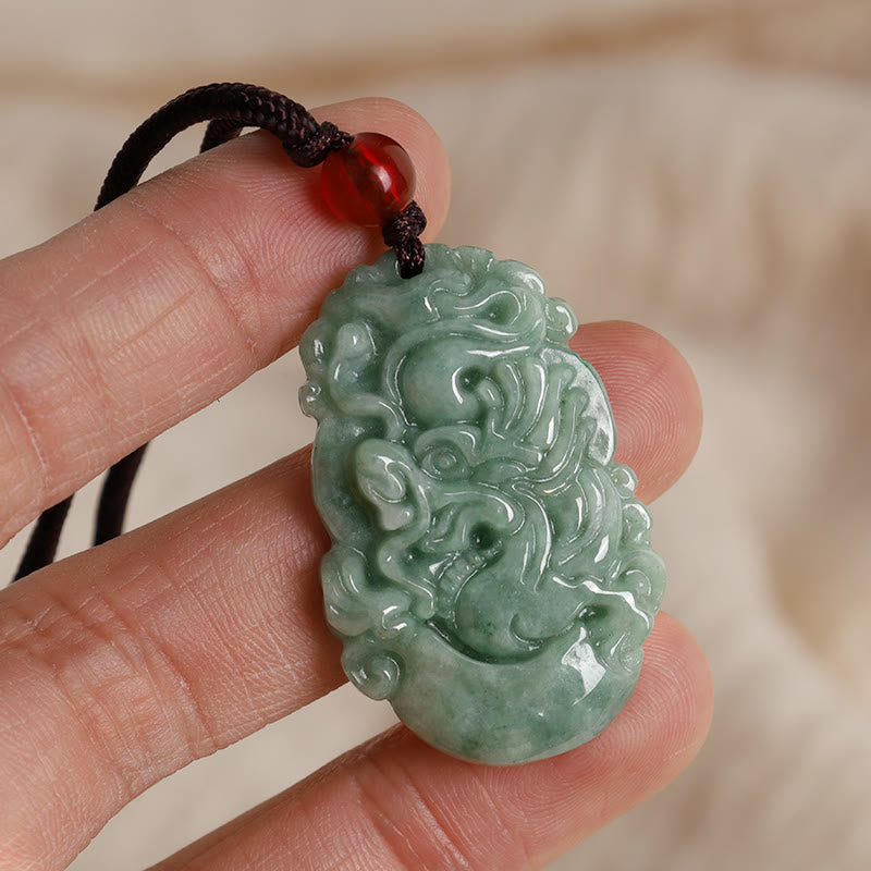 Collana con ciondolo Buddha Stones Natural Jade 12 Zodiaco Cinese Prosperità - image 4