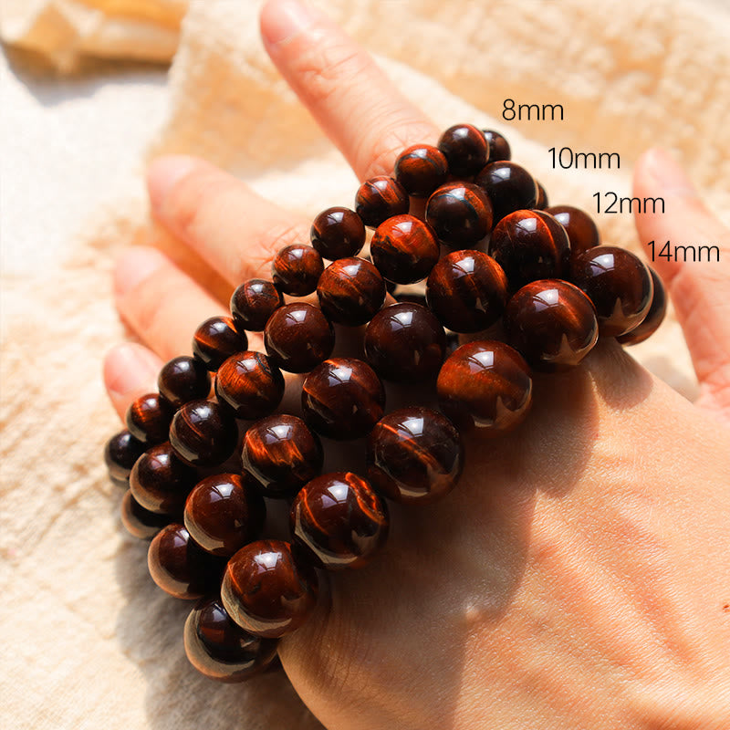 Buddha Stones Bracciale con perle curative in occhio di tigre naturale - image 4
