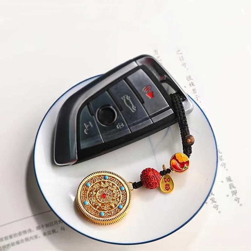 Portachiavi con ciondolo a forma Buddha Stones Fu Character Blessing Ruyi - image 14