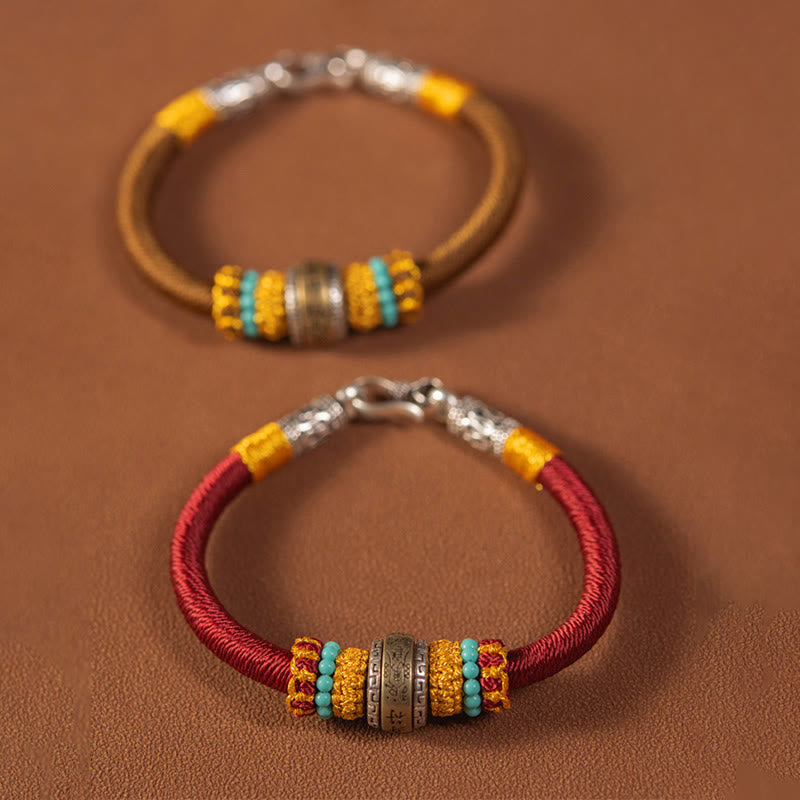 Bracciale intrecciato con amuleto Buddha Stones fatto a mano con nodo di King Kong, protezione dalla fortuna - image 2