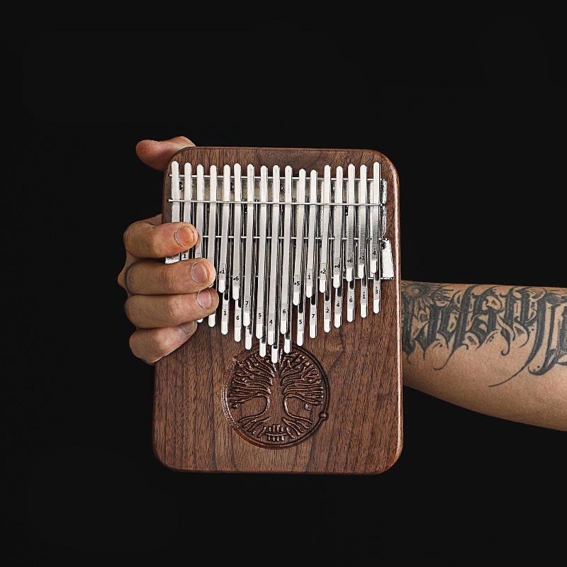 Kalimba 34 tasti pianoforte a pollice albero della vita design portatile dito marimba pianoforte