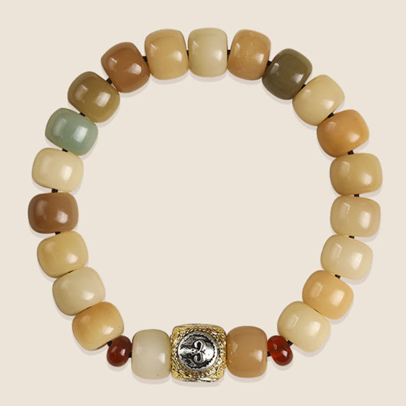 Buddha Stones Semi di Bodhi naturali Il Signore della Foresta dei Cadaveri Om Mani Padme Hum Braccialetto della Saggezza