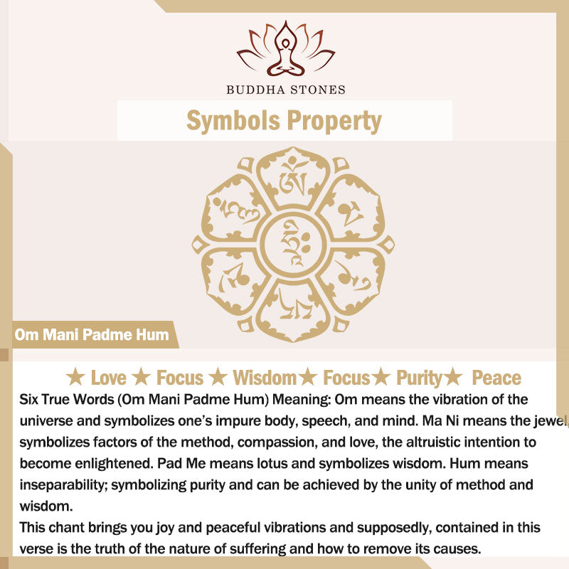 Braccialetto Buddha Stones Om Mani Padme Hum Purity Peace Braid Style