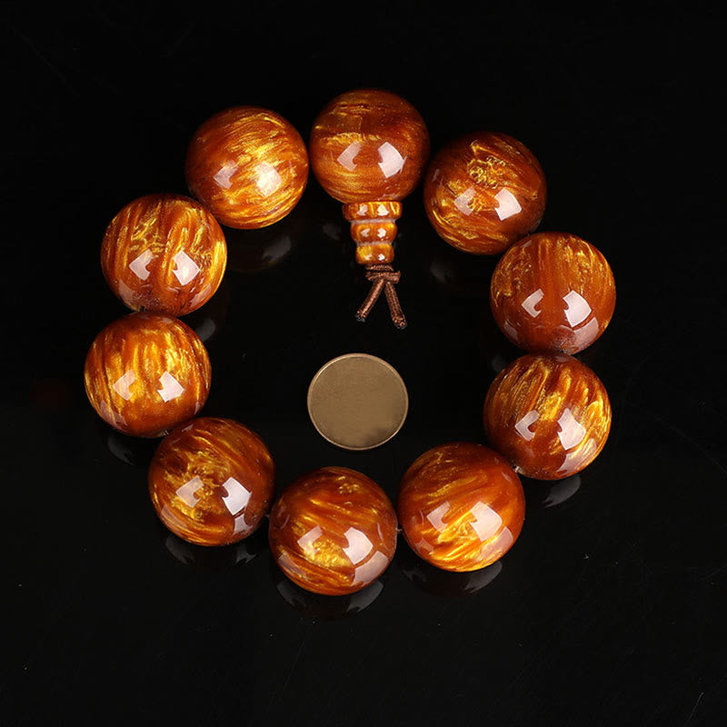 Buddha Stones Golden Sea Willow Braccialetto Mala Successo Positivo - 25 millimetri - image 11