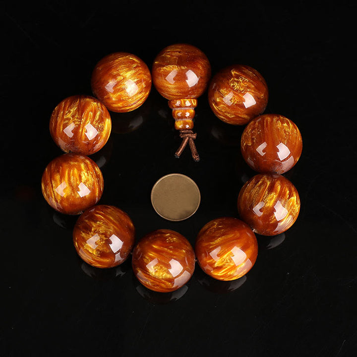 Buddha Stones Golden Sea Willow Braccialetto Mala Successo Positivo - 25 millimetri - image 11
